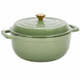 thumbnail image 1 of 6QT Enameled Cast Iron Dutch Oven, 14LB Thickened Cast Iron, Non-Stick Enamel, Oven/Gas/Induction Compatible, Heat-Resistant Handles + Silicone Gloves, 1 of 12