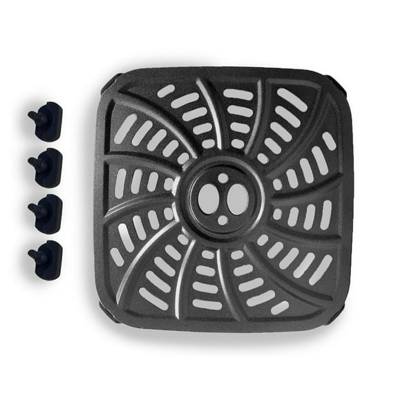 6QT Metal Air Fryers Plate Metal Liners Square Cooking Mats Carbon Steel Air Fryers Plate Liners for Air Fryers Cooking