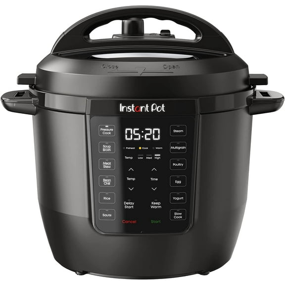 6QT RIO 7-in-1 Multi-Cooker, Pressure Cooker, Slow cook, Saut, Steam, Rice Maker, Yogurt, & Warmer, Black, 6 Quarts