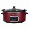 thumbnail image 1 of 6QT Red Slow Cooker with Casserole for Family Dinner, 1 of 5