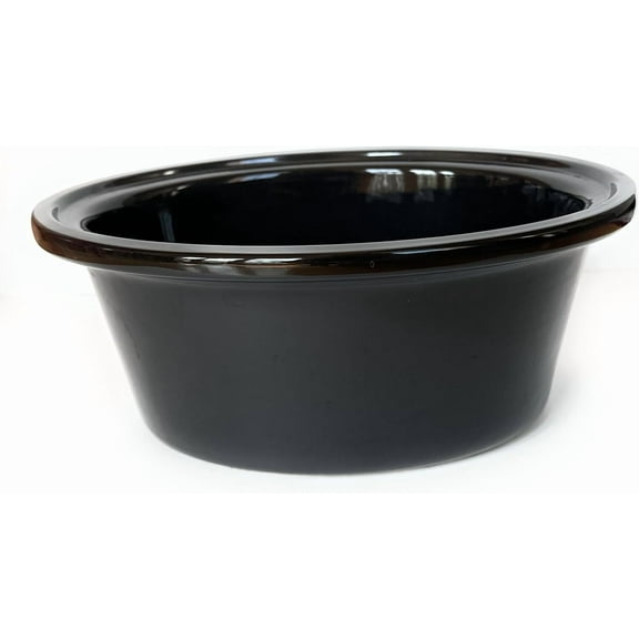 6QT Slow Cooker Insert Pot, Compatible with Slow Cooker Models SCCPV600-S-BR CPSCVO60LL-BP CPSCVC60LLS, Black