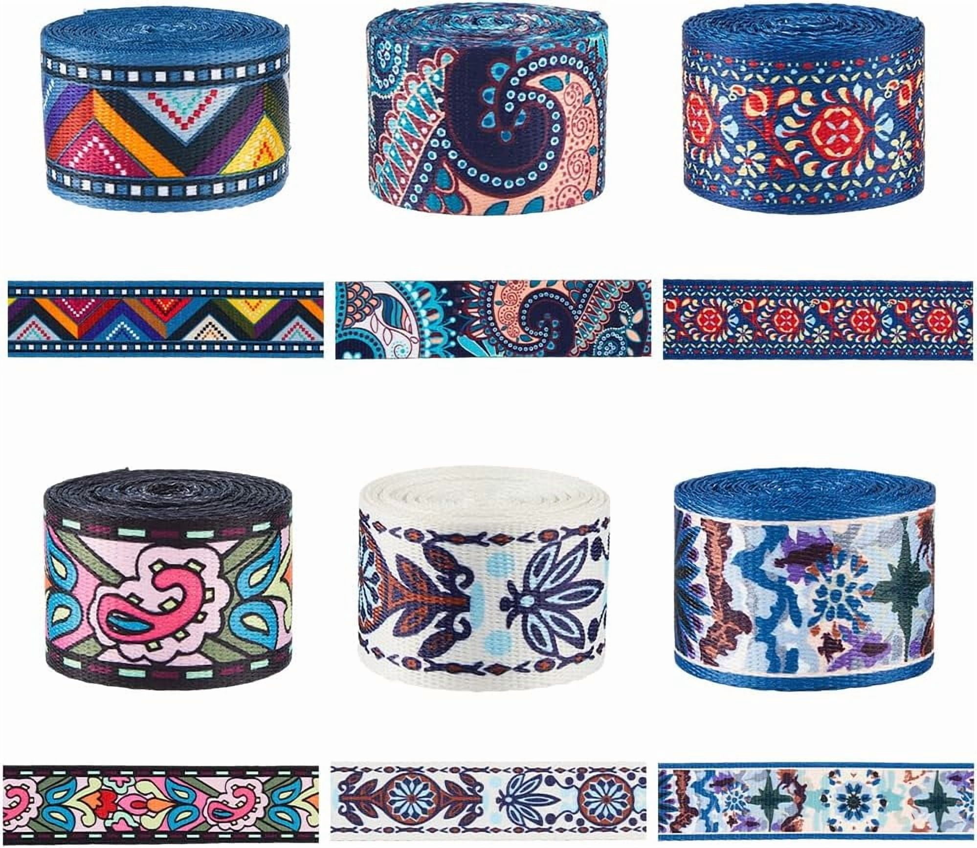 Persian Ribbon 6Rolls 6Colors 2Yards Polyester Vintage Jacquard Ribbon Trim Thick ...