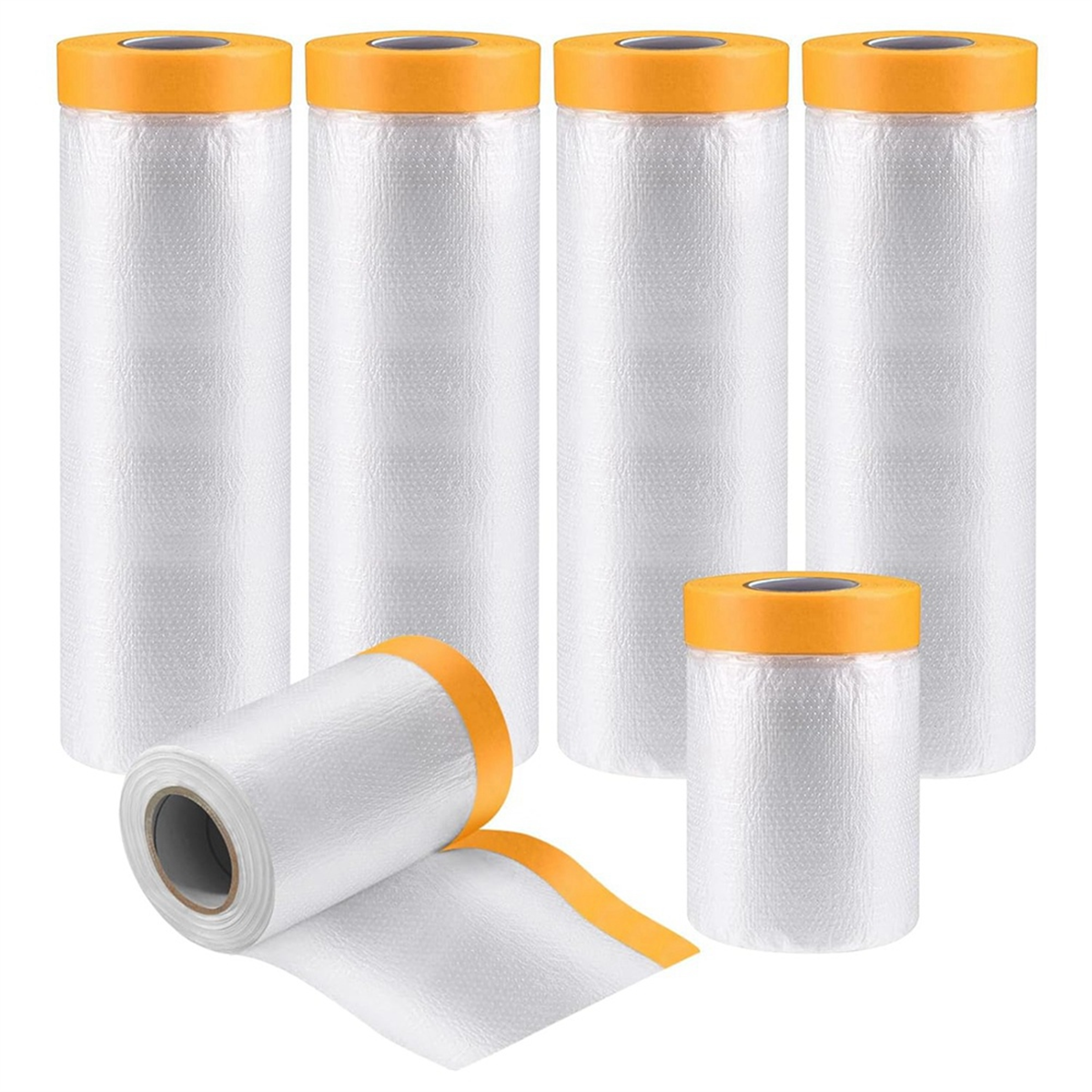 6Rolls Tape and Drape, PreTaped Masking Film for Automotive Painting