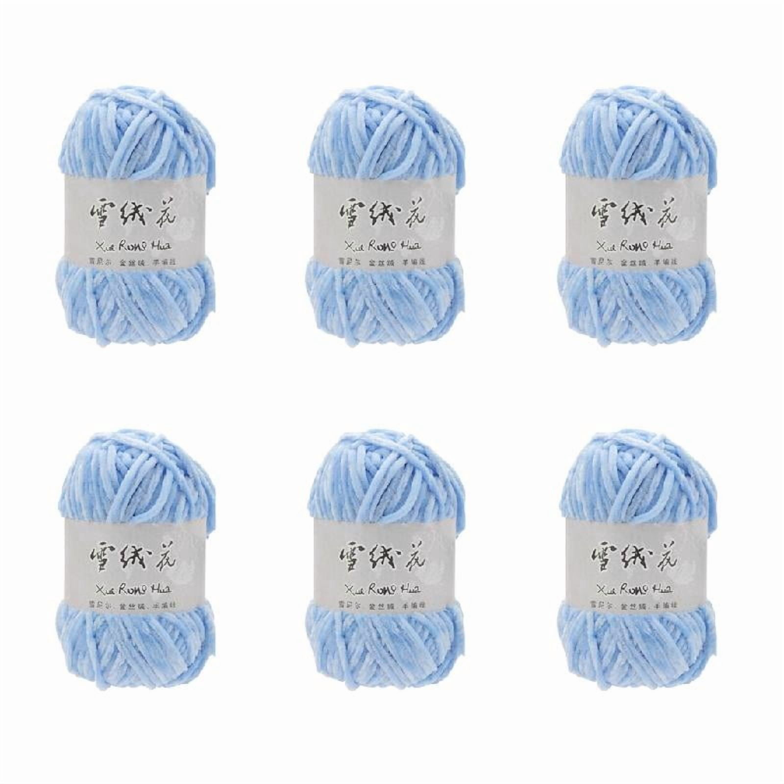 6Rolls of Crochet Yarn for Blanket Knitting Crocheting Knitting Yarn