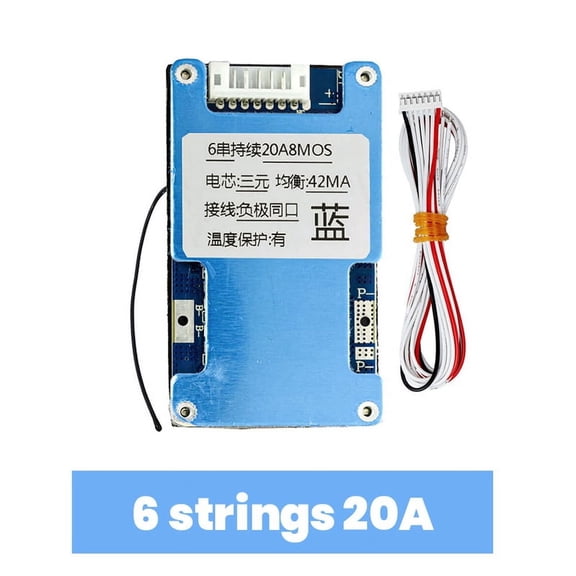 6S 20A 22.2V Li-Ion Lmo Ternary Lithium 18650 Battery Charge Protection Board with Balance and Temperature Protect