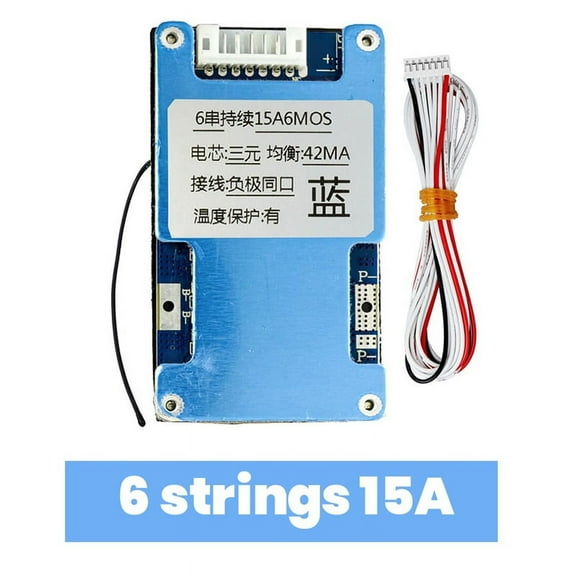 6S 22.2V 15A Li-Ion Lmo Ternary Lithium 18650 Battery Charge Protection Board with Balance and Temperature Protect