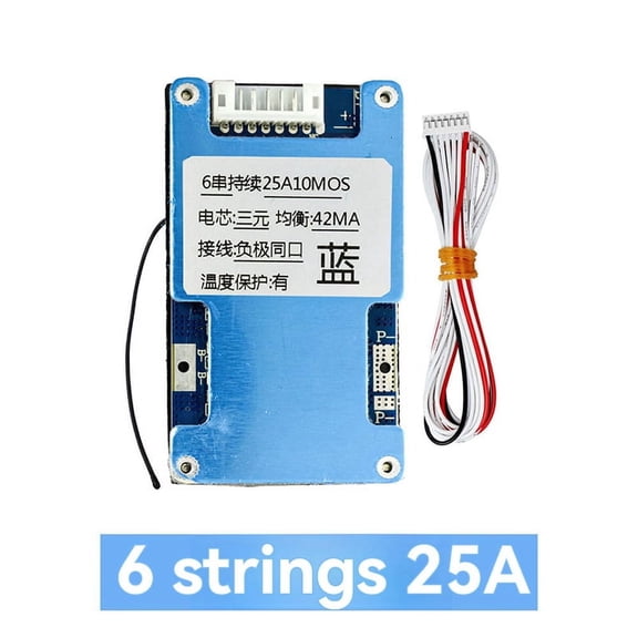 6S 25A 22.2V Li-Ion Lmo Ternary Lithium 18650 Battery Charge Protection Board with Balance and Temperature Protect