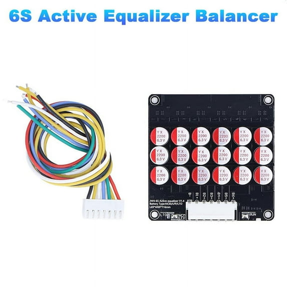 6S Active Equalizer Balancer Lifepo4 / Lipo/ LTO Battery Energy Equalization Capacitor Board