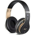 thumbnail image 1 of 6S Wireless Bluetooth Headphones Over Ear, Hi-Fi Stereo Foldable Wireless Stereo Headsets Earbuds with Built-in Mic, Volume Control, FM for Phone/PC (Black & Gold), 1 of 1