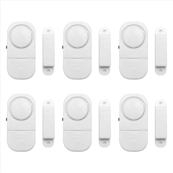 6Sets/Pack Wireless Anti Theft Apartment Burglar Alert Door Alarm Window for Home Security DIY Magnetic Sensor