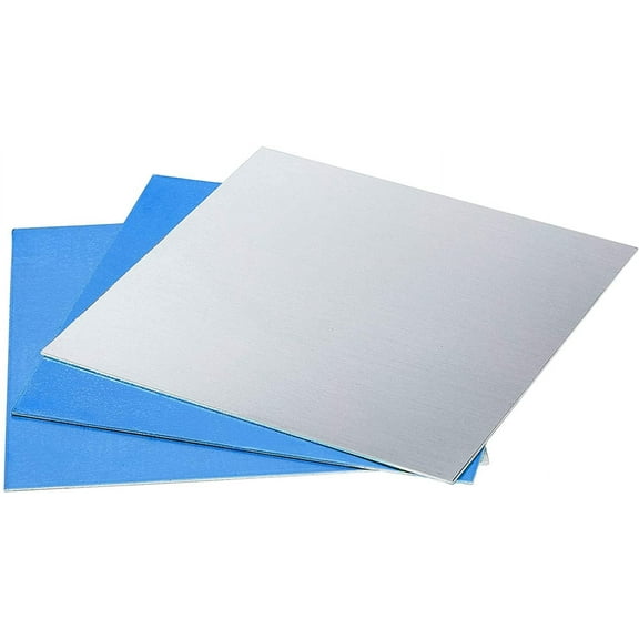6Sheet 6pcs Thin Aluminum Sheets Practice Blank Aluminium Stamping Sheets Panel Plate Metal Craft for Jewelry Making Hand Stamping Embossing Etching 5.9 inch