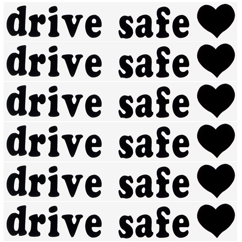 6Sheet Laser PVC Drive Safe Self Adhesive Car Stickers Reflective ...