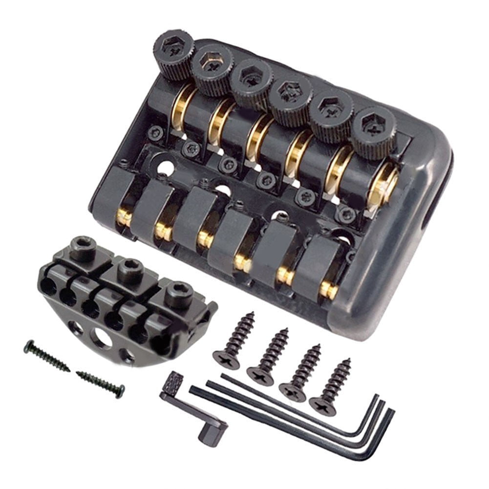 6String Fixed Bridge Saddle Headless Electric Guitar Bridge Tailpiece With Parts