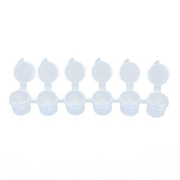6Strips 3ML Empty Paint Strips with Lids Portable Storage Containers for Artists for Watercolors, Acrylics Holders
