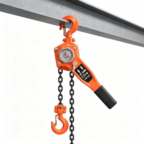 6T Chain Lever Hoist Manual Chain Come Along 13200Lbs 10FT/3M G80 Galvanized Carbon Steel Chain Double-Pawl Brake Auto Chain Guide Thickened Handle 360 Swivel Hook for Dock Factory Outdoor
