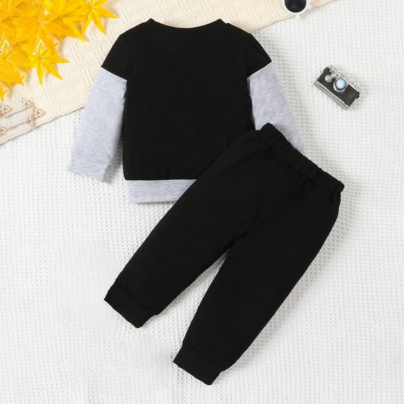 6T Girls Clothes Winter Baby Boy Fall Clothes Set Long Sleeve Crewneck Sweatshirts Pants Waffle Stripe Outfits 6 12 18 24 Months