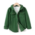 thumbnail image 1 of 6T Little Boys Clothes 7 Years Boys Long Sleeve Coat Solid Color Little Boys Fall Winter Jacket Green, 1 of 8