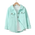 thumbnail image 1 of 6T Little Boys Clothes Little Boys Tops 6-7 Years Boys Long Sleeve Lapel Solid Color Fall Winter Jacket Blue, 1 of 8