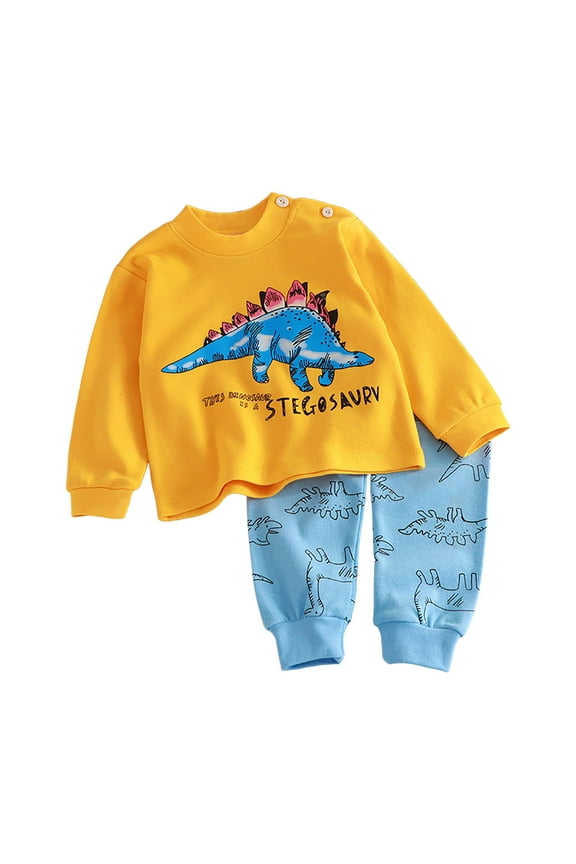 6T Toddler Summer Clothes Toddler Boy Clothes 4T 2Pcs Kids Boys Crewneck Sweatshirts Pants Set for Fall Winter Spring Outfits