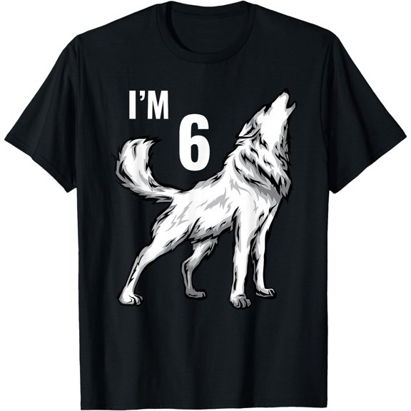 6Th 6 Years Wolf Cub Howling Wolf Pack Wildlife T-Shirt