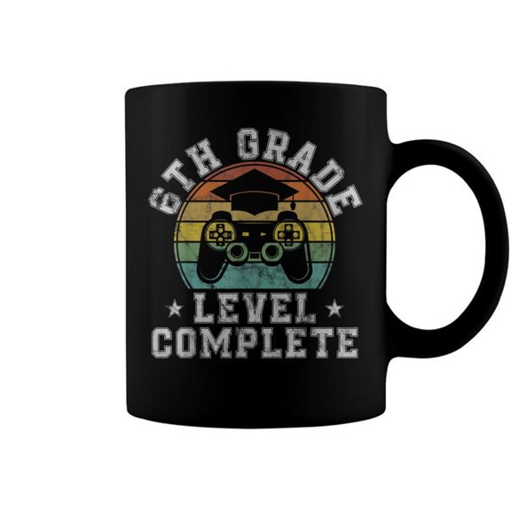 6Th Grade Level Complete Sixth Grade Graduation Video Gamer Coffee Mugs