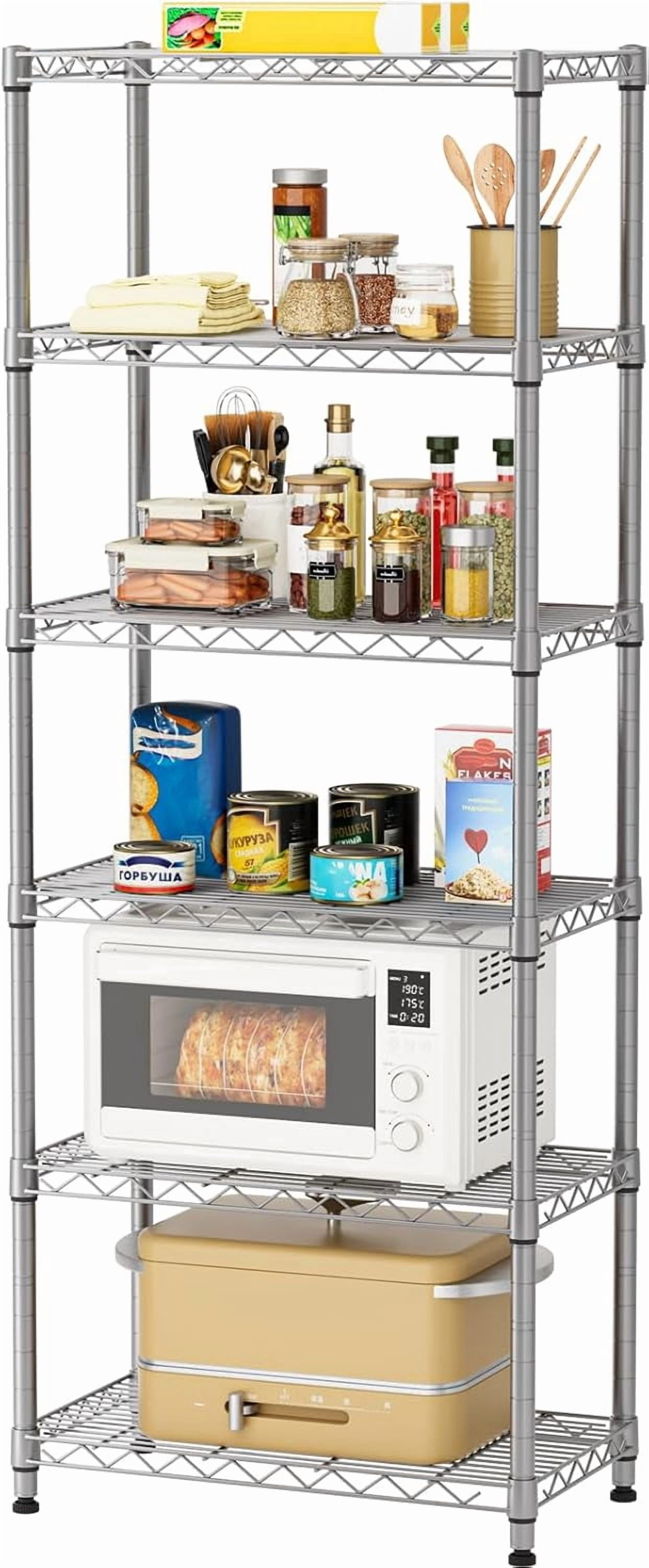 Apparel Wire Racks 6Tier Adjustable Storage Shelves Metal Wire Shelving Standing Shelf ...
