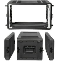 6U Rack Case - Waterproof & Dustproof Design with Microphone Compartments, Detachable Panels, for Pro Audio/DJ Equipment