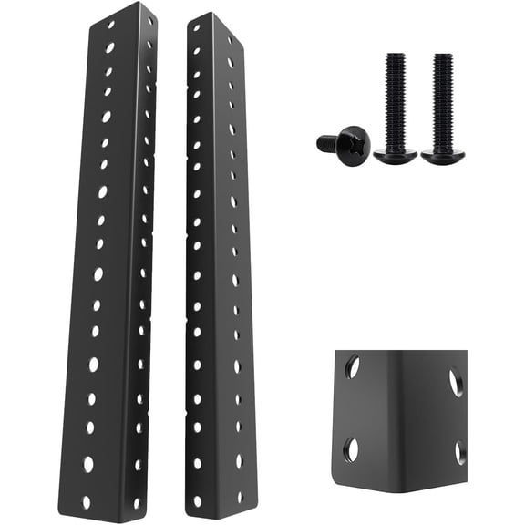 6U Steel Rack Rails Kit with Hardware - 2 Pieces (6URR)