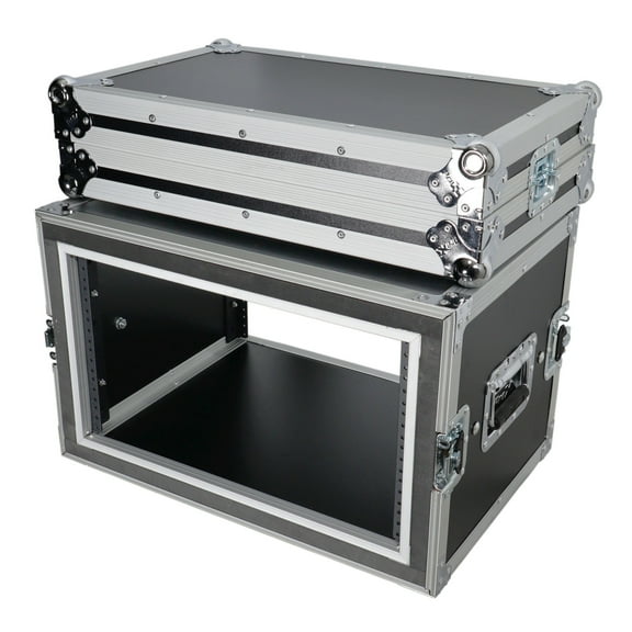 6U Vertical Shockproof Effects Rack 14" Depth Rail to Rail with Handles