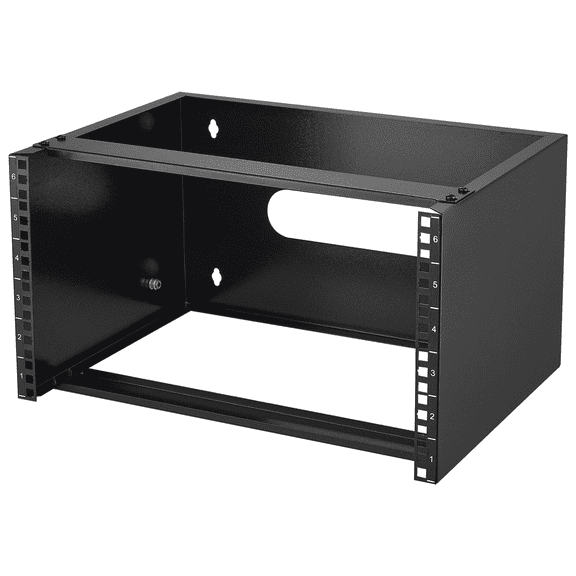 6U Wall Mount Server Rack, 14 Inch Depth, 50lbs Capacity - Network Equipment Organizer