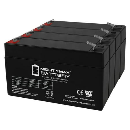 6V 1.3AH LifeLine H101 Communicator Medical Battery - 4 Pack