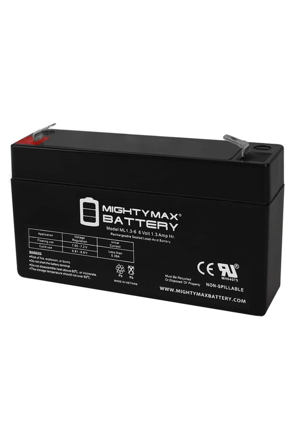 6V 1.3Ah SLA Replacement Battery for Johnson Control JC612