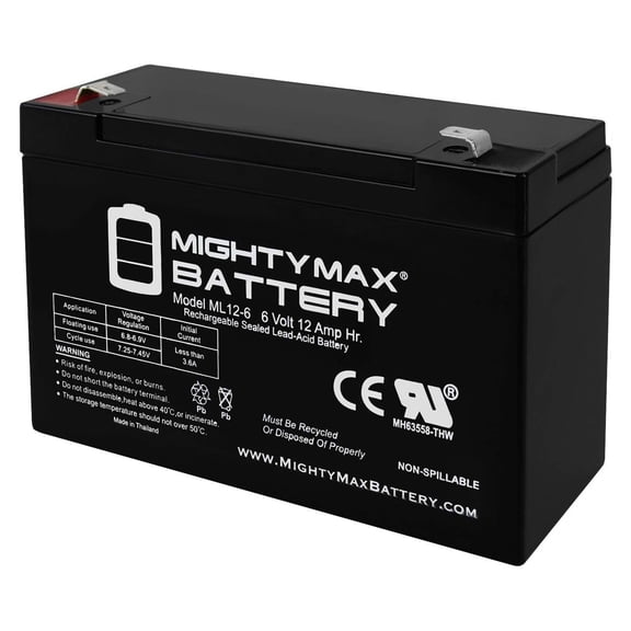 6V 12AH F2 SLA Replacement Battery for BB BP12-6