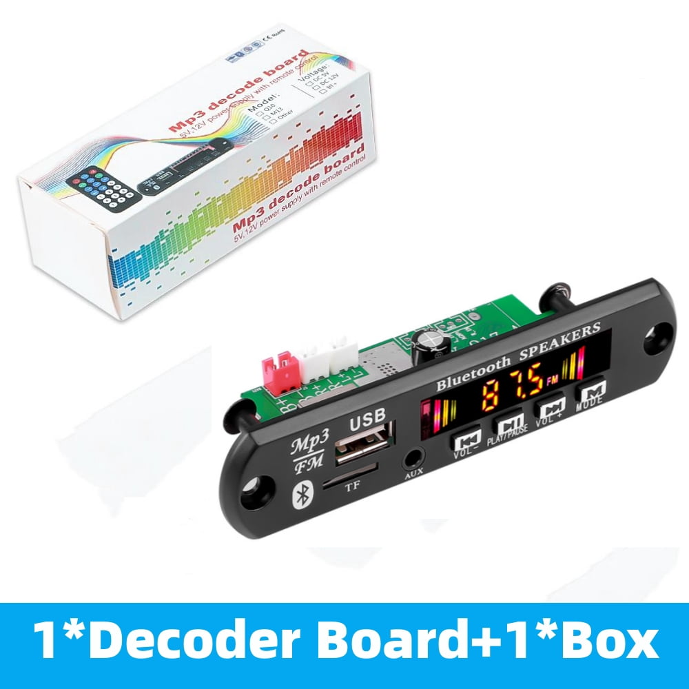 Usb Decoder Board 6V 12V 18V 50W Amplifier MP3 Decoder Board Bluetooth 5.0 Car MP3 Player ...