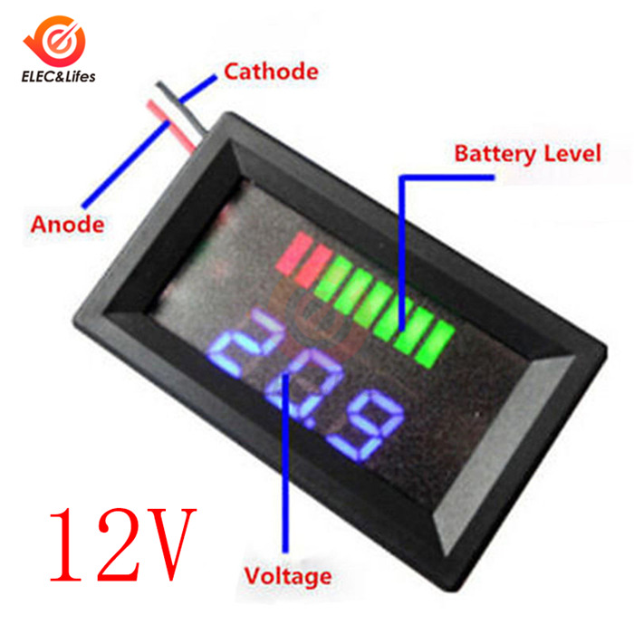 6V 12V 24V 36V 48V Car Lead Acid Battery Charge Level Indicator Battery