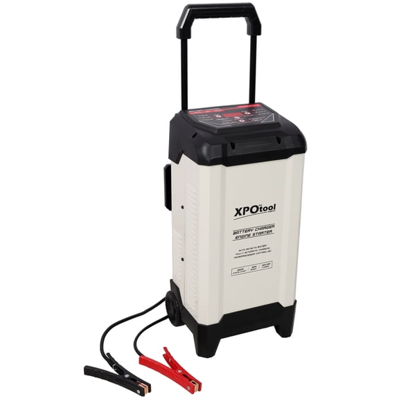 6V & 12V Wheeled Battery Charger, 250A Automotive Engine Starter, Heavy Duty Car Battery Charger & Maintainer for AGM, Gel, Trucks SUVs RVs