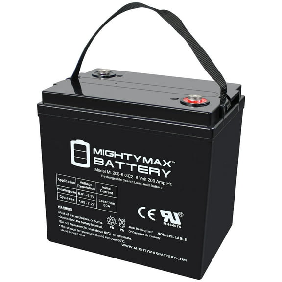 6V 200AH SLA Replacement Battery Compatible with E-Z-GO Eagle SGC Golf Cart