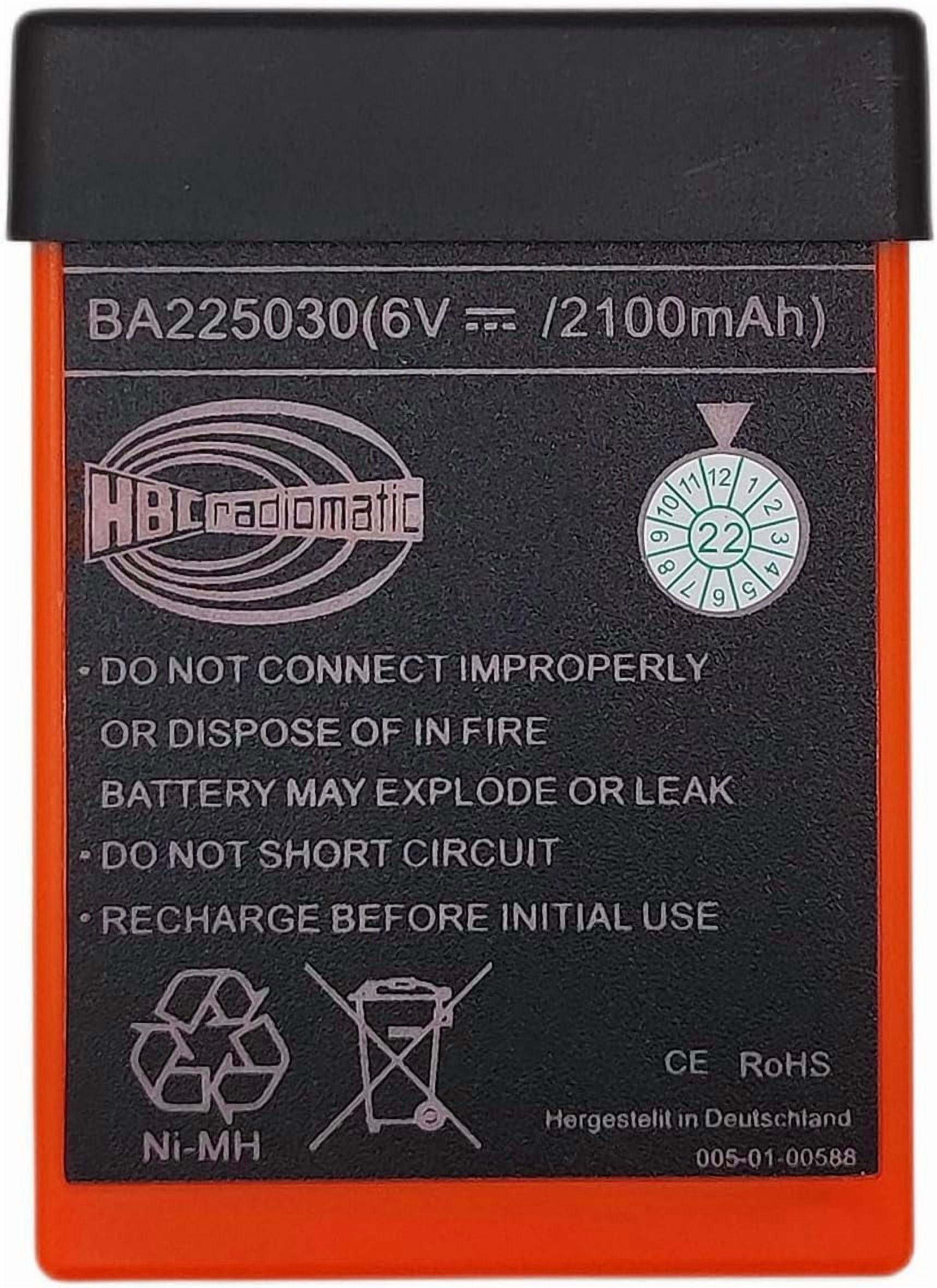 6V 2100mAh BA225030 Ni-Mh Rechargeable Battery Replace HBC Radiomatic Battery BA225000 BA225031 BA205030 FuB05AA  BA225001 for HBC Crane Remote Control Pump Truck