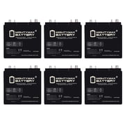 6V 210AH Dual Terminal SLA Replacement Battery Compatible with E-Z-GO TXT Freedom LE Golf Cart - 6 Pack
