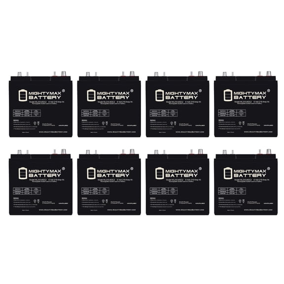 6V 210AH Dual Terminal SLA Replacement Battery Compatible with RV Boat Camper Solar - 8 Pack
