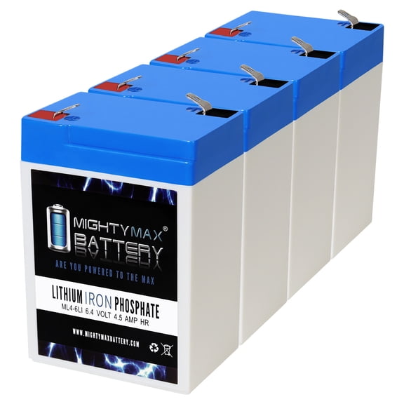 6V 4.5AH Lithium Replacement Battery compatible with Dorcy Spotlight 41-0798 - 4 Pack