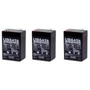 6V 4.5AH SLA Replacement Battery for Chloride CSU6, ERS3 - 3 Pack