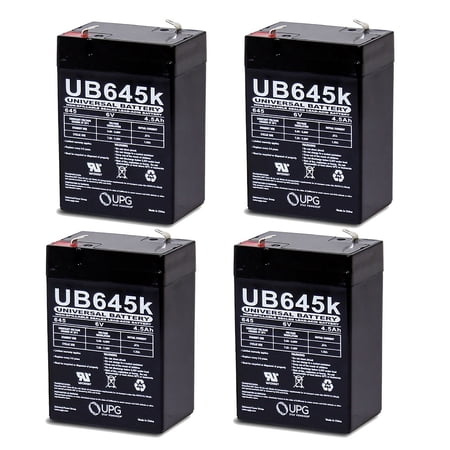 6V 4.5AH SLA Replacement Battery for Teledyne S64, S65, 2RL6S5R - 4 Pack