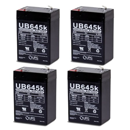 6V 4.5AH SLA Replacement Battery for Tork CYL1LA - 4 Pack