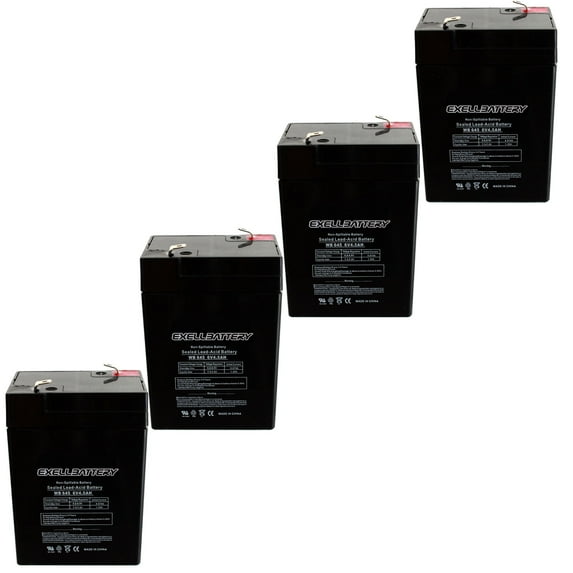 6V 4.5Ah Emergency Exit Lighting SLA Battery - PACK OF 4 BATTERIES