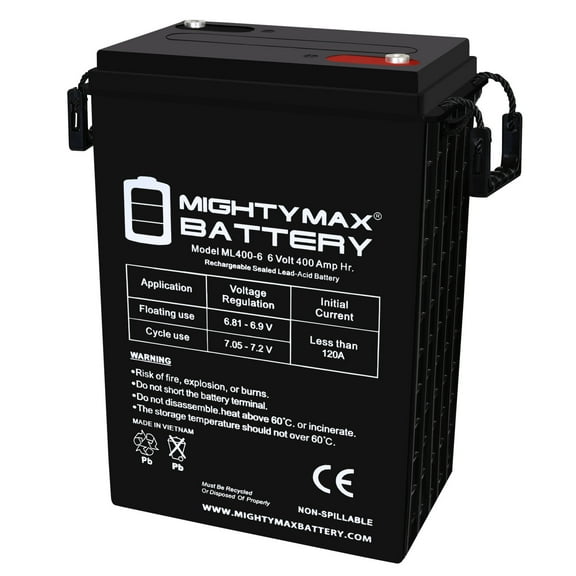 6V, 400Ah, AGM, INT Terminal, Replacement Battery Compatible with crown, trojan, fullriver L16