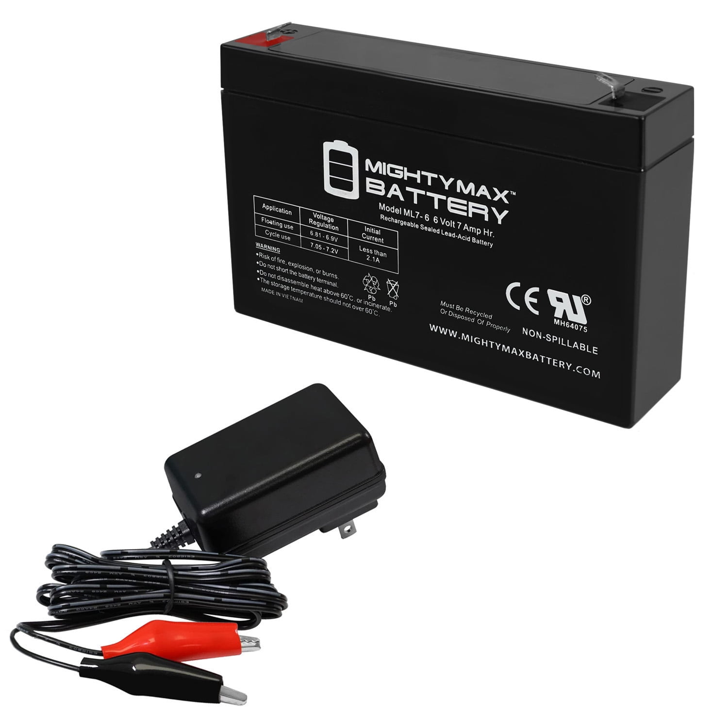 Mighty Max 6V 7AH Replacement Battery for Kids Ride On Power Car Wheels Walmart