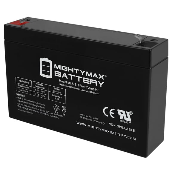 6V 7Ah SLA Battery Replacement for Johnson Controls JC665