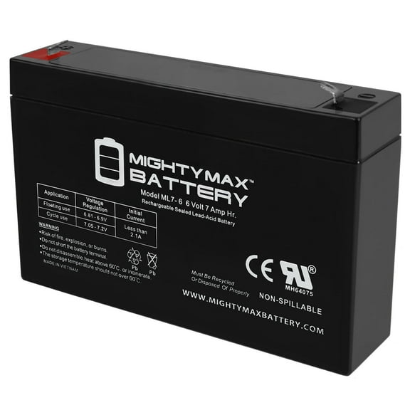 6V 7Ah SLA Battery Replacement for Long Way LW-3FM7D