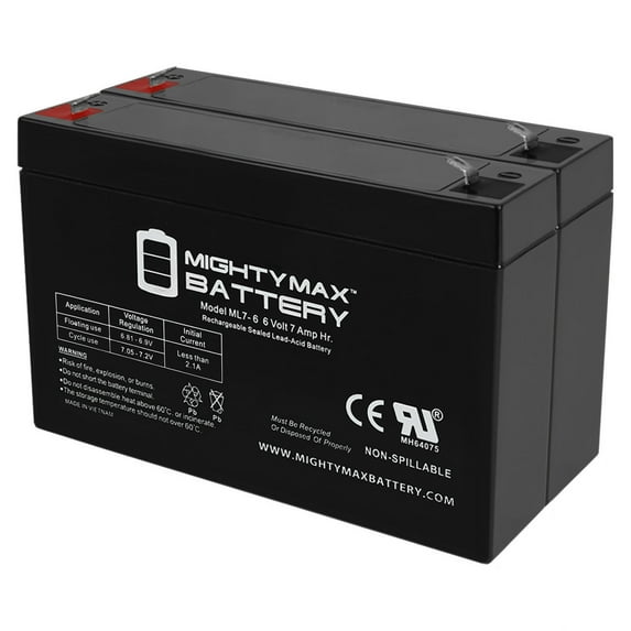 6V 7Ah SLA Replacement Battery for CyberPower PR1000LCDRM1U - 2 Pack
